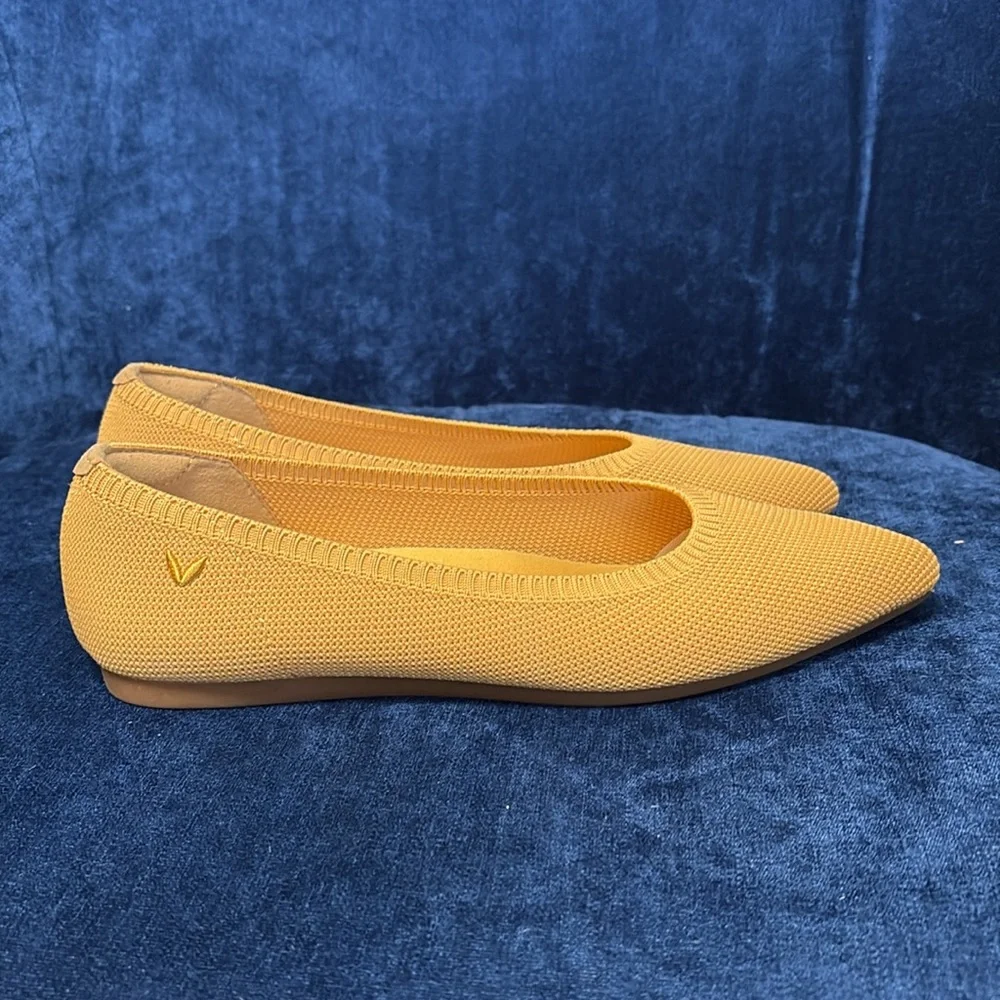 Vivaia aria pointed toe ballet flat mustard yellow - Picture 3 of 6